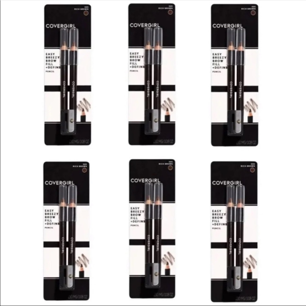 12 CoverGirl Eyebrow Pencils RICH BROWN